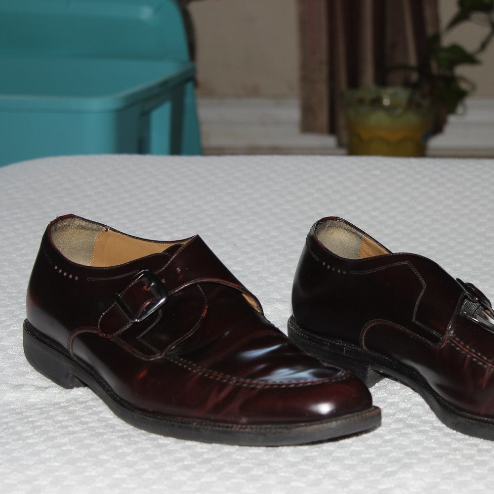 Johnston And Murphy Sheepskin Shoes 15-0824 Monk … - image 3